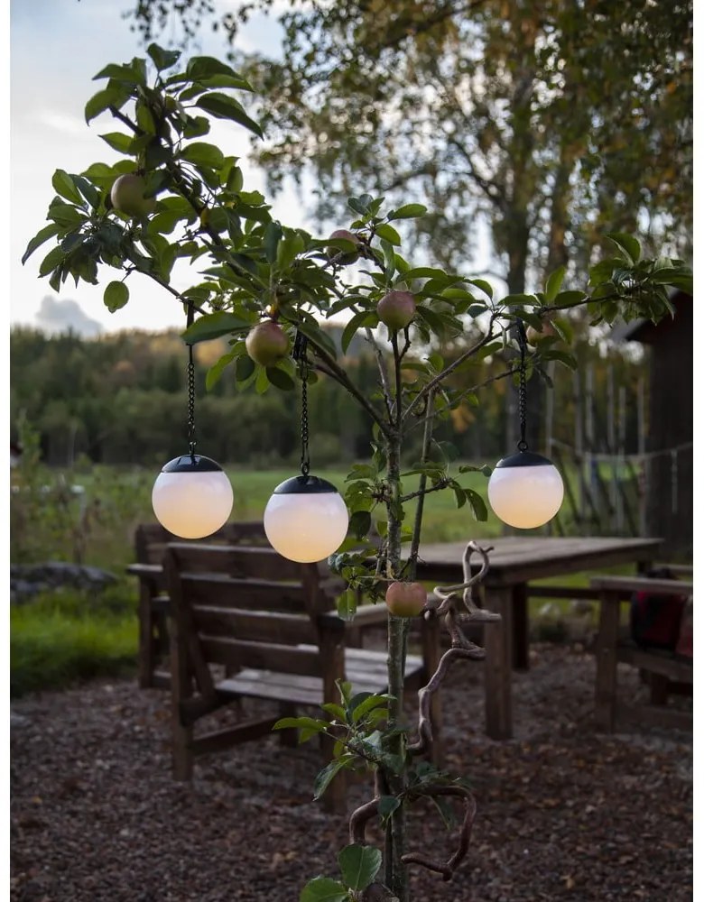Set de 3 decorațiuni luminoase de exterior Star Trading Globus, ø 10 cm