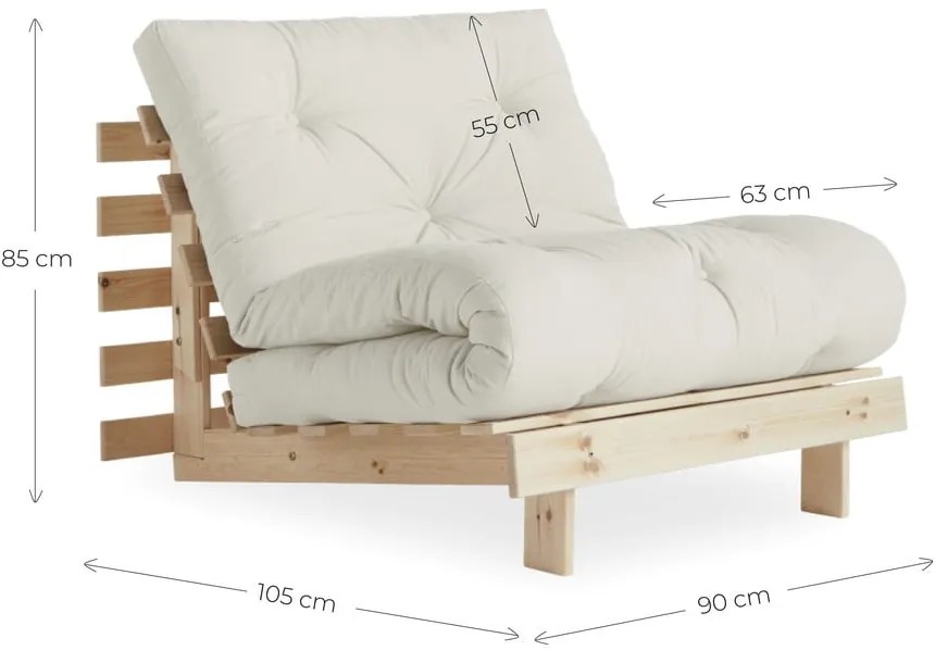 Fotoliu variabil KARUP Design Roots Raw/Mocca, maro