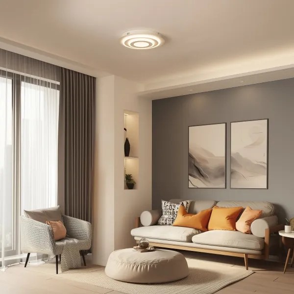 Wofi 9464.01.06.9000 - Plafonieră LED FLYNN, 25 W, 230 V, Ø 60 cm, alb