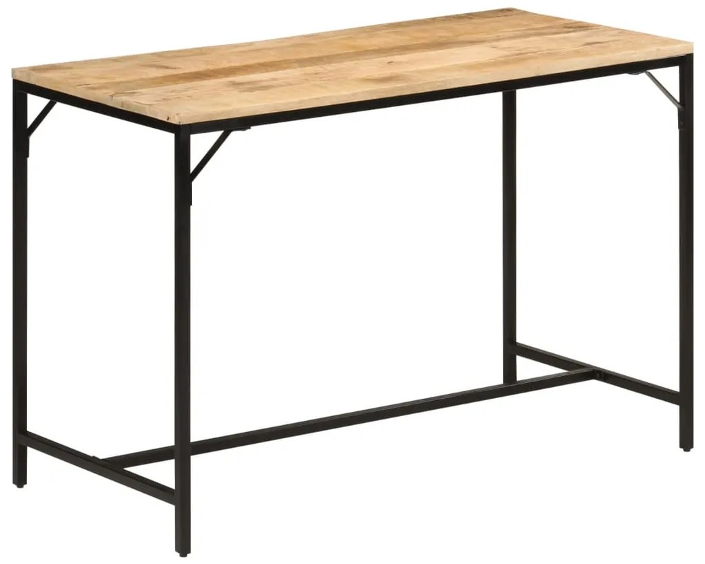 vidaXL Masă de bucătărie, 110x55x75 cm, lemn masiv mango brut și fier