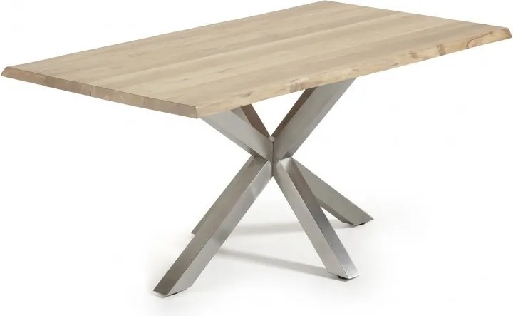 Masa Dining ARYA 180x100cm otel mat/ stejar albit C790M33 JG