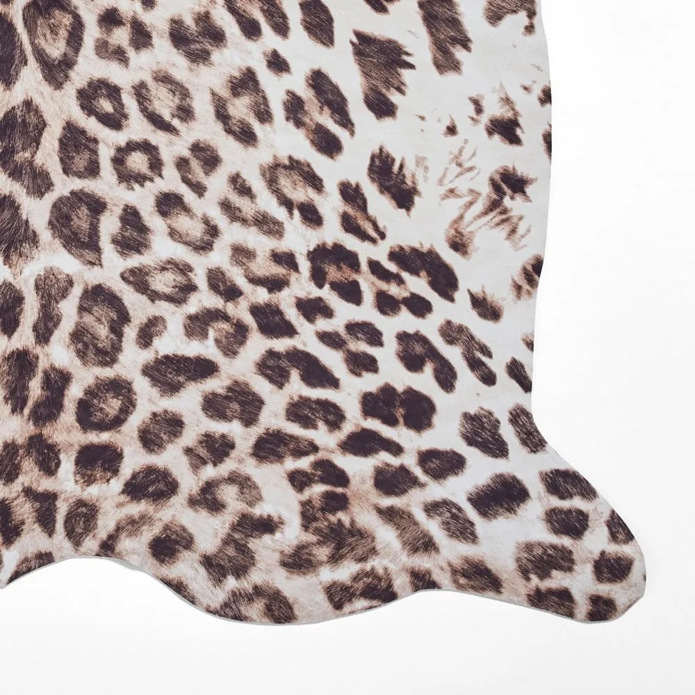 Covor maro/bej 155x130 cm Faux Leopard - Think Rugs