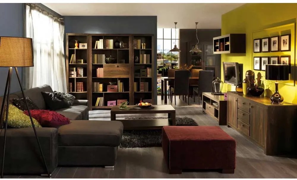 COMODA INDIGO,165X43.5X70.7 CM,2 USI,3 SERTARE,CULOARE STEJAR DURANCE,PAL