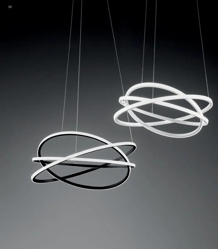 Lustra LED circulara design modern ATIA 80cm alb sau negru