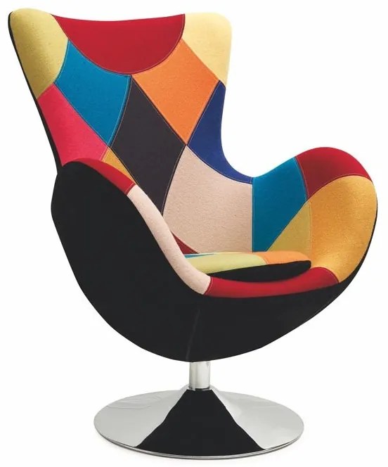 Fotoliu tapitat Butterfly multicolor - H 95 cm