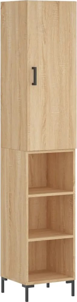 vidaXL Dulap înalt, stejar sonoma, 34,5x34x180 cm, lemn prelucrat