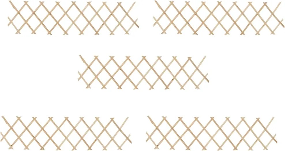 vidaXL Garduri din spalier, 5 buc., 180 x 30 cm, lemn de brad