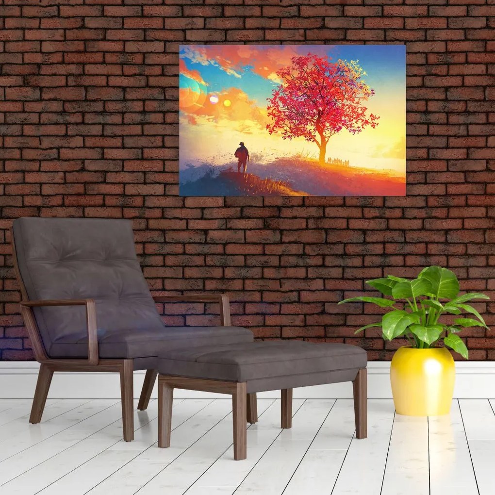 Tablou - casa în deal (90x60 cm)