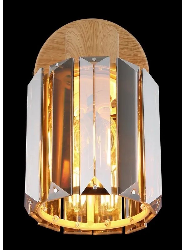 Aplica de perete, Cristal K9 fumuriu, Run 80040146 GL