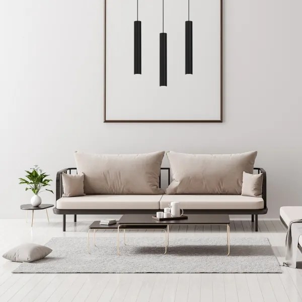 Lustră pe cablu HUDSON 3xGU10/8W/230V neagră