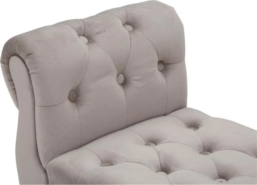 Bancă taupe cu tapițerie din catifea Paris – Mauro Ferretti