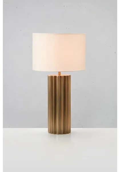 Lampă de masă Markslöjd 108669 HASHIRA 1xE27/40W/230V alb/alamă