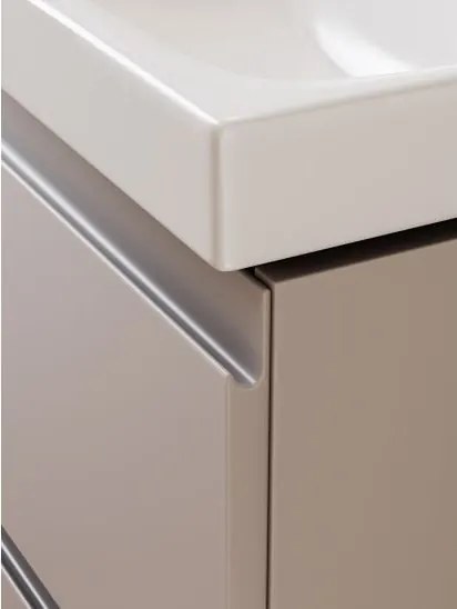 Set dulap baie suspendat cu lavoar inclus 60 cm, casmir, Cersanit Moduo