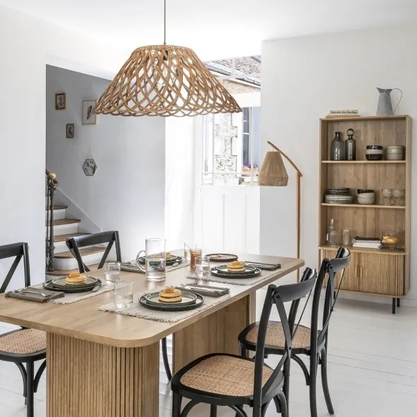 Lampadar Atmosphera PALM 1xE27/60W/230V bambus/cânepă