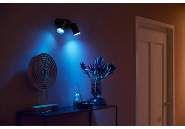 Philips Hue FUGATO LED RGBW spot 2xGU10/4,2W/230V negru dimabil