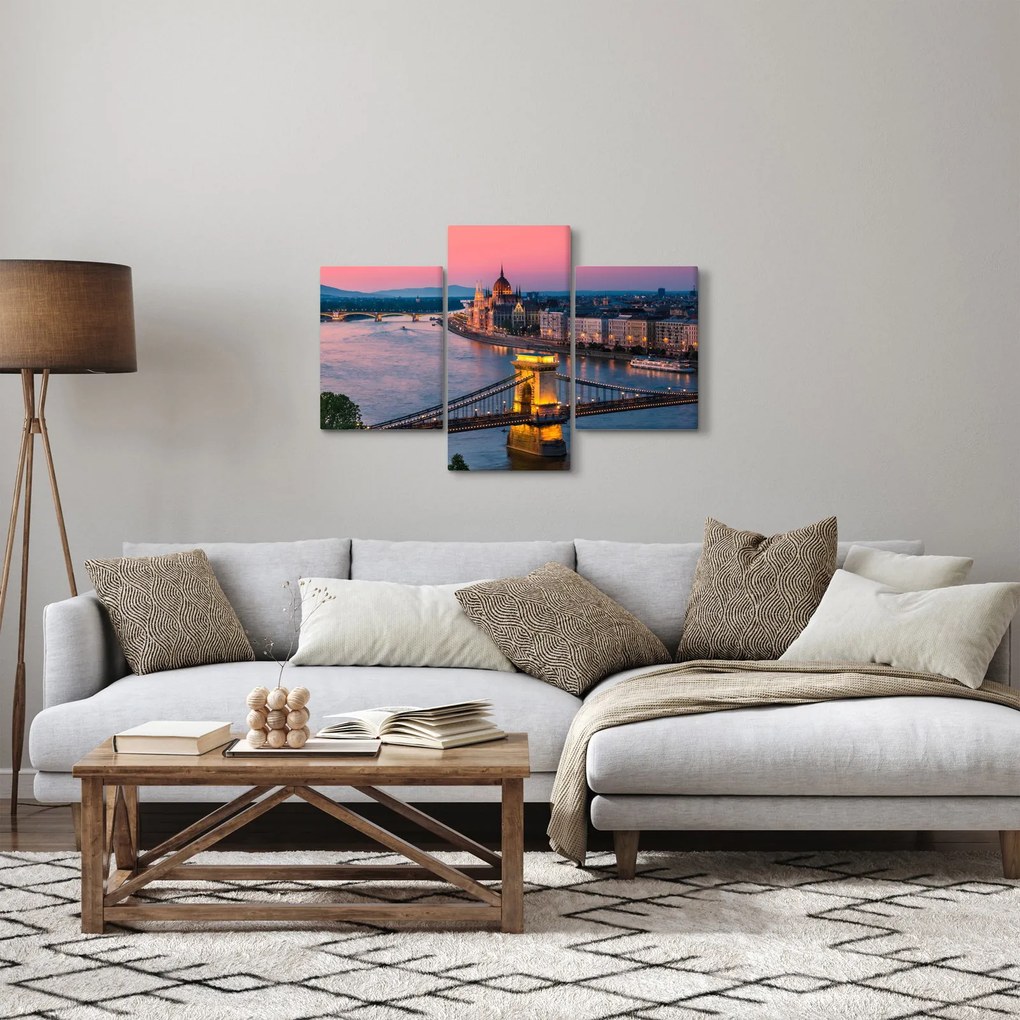 Tablou - Panorama orașului Budapesta, Ungaria (90x60 cm)