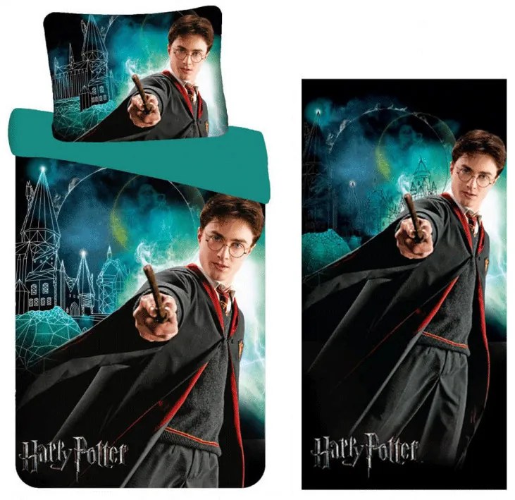 Harry Potter set de lenjerie de pat și prosoape