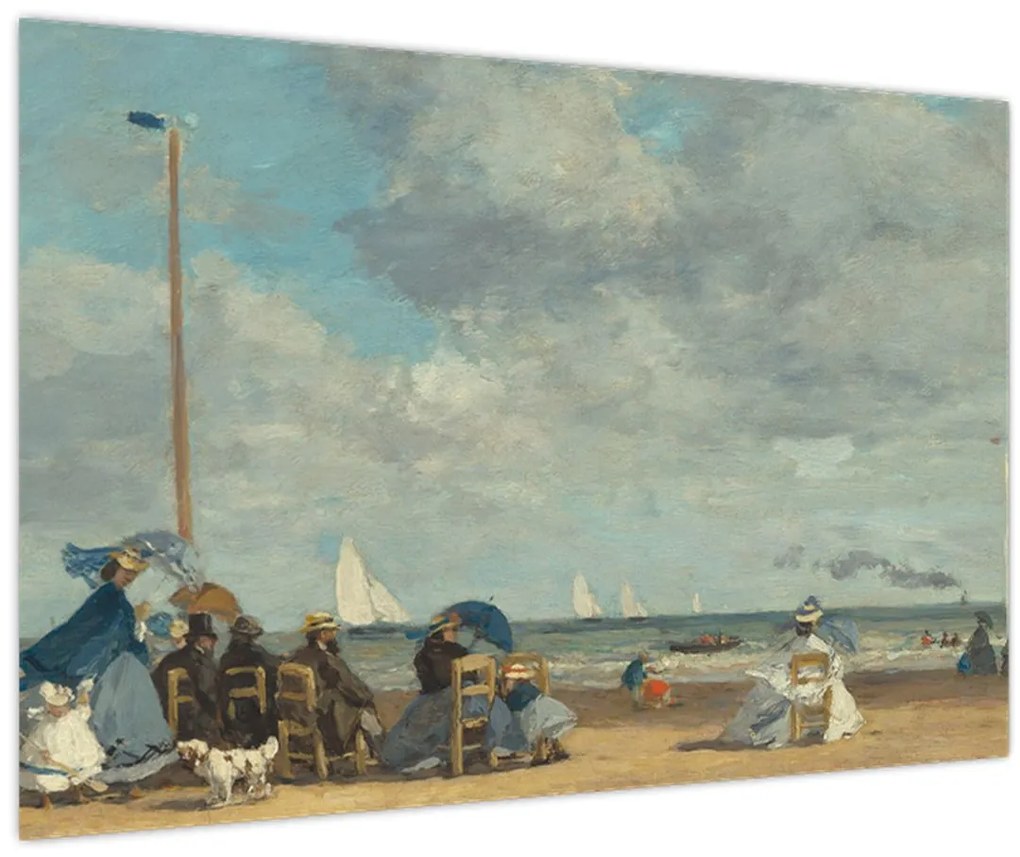 Tablou - Eugène Boudin, Beach at Trouville, reproducere (90x60 cm)