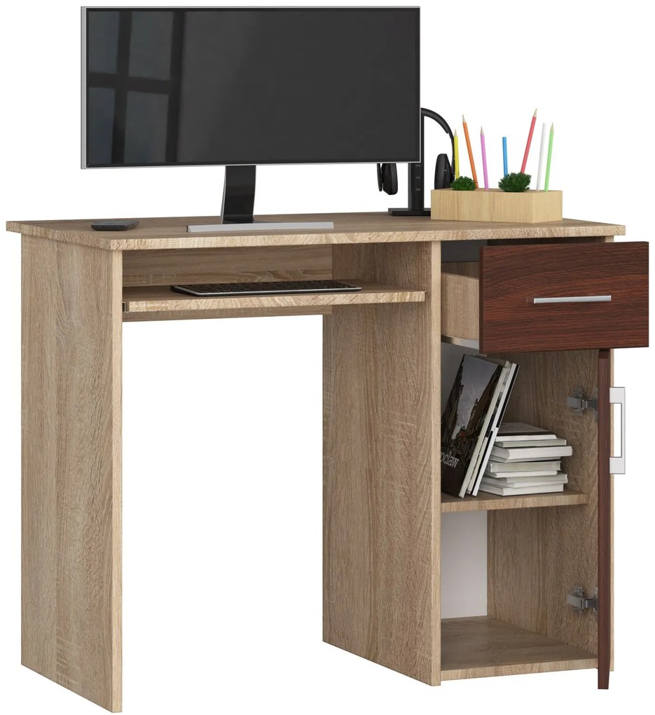 Masă PC Padma (Stejar sonoma + wenge). 1069706