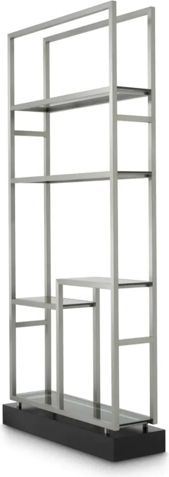 Raft design LUX, Otel Periat, Sticla Fumurie, Corrado II