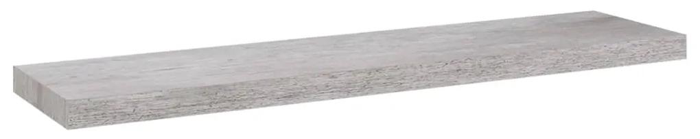326603 vidaXL Raft de perete suspendat, gri beton, 90x23,5x3,8 cm, MDF