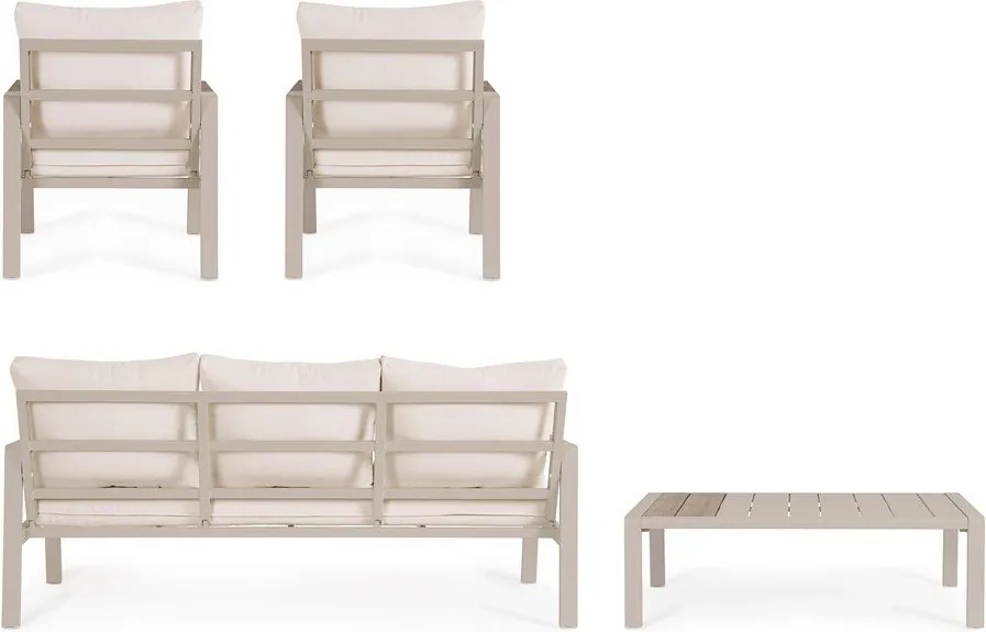 Set mobilier de grădină bej din aluminiu pentru 5 persoane Elna – Bizzotto
