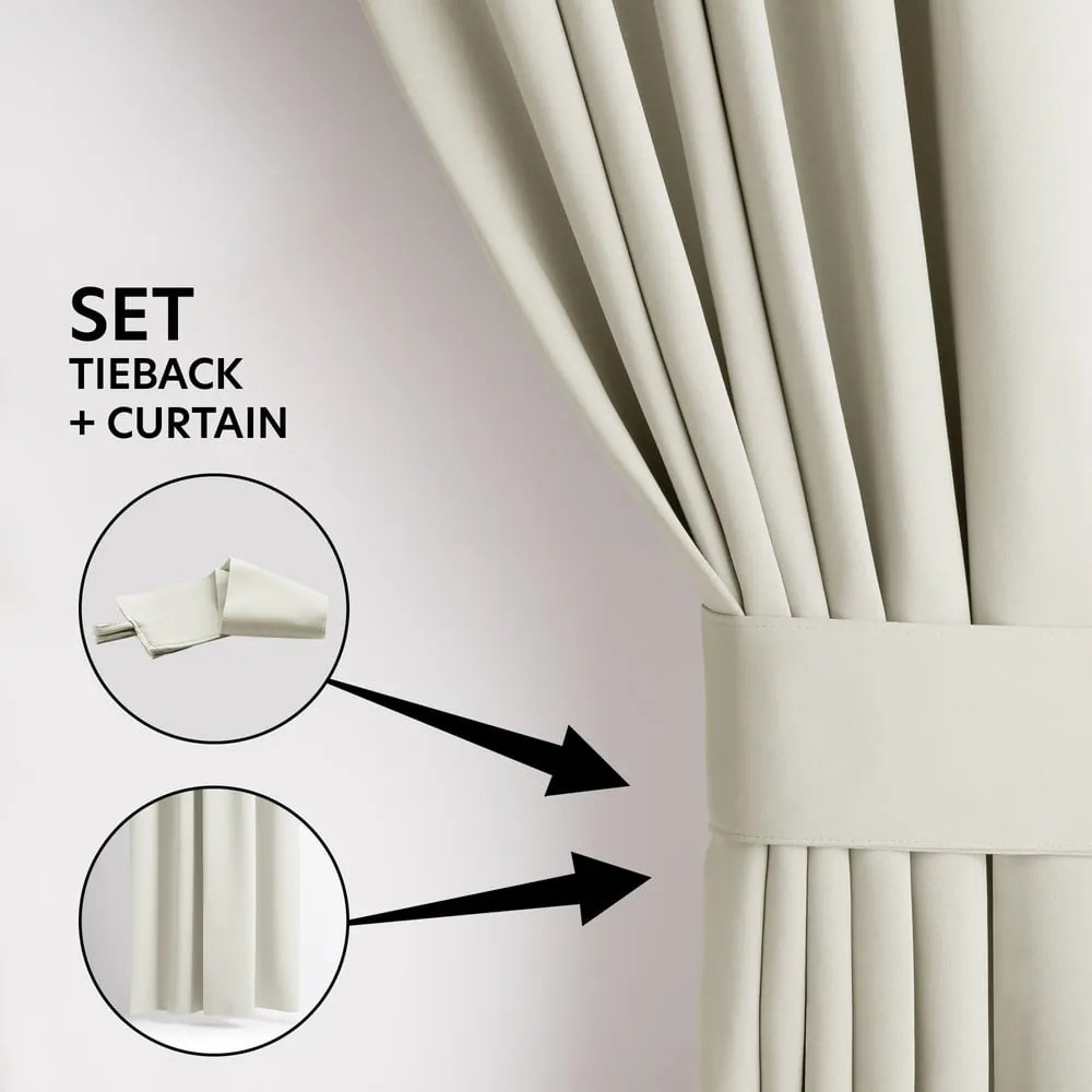 Draperie crem dimout (semi-opacă) 140x245 cm Kierra – Restilo