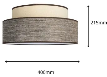 Plafonieră GRACE 1xE27/60W/230V crem/maro