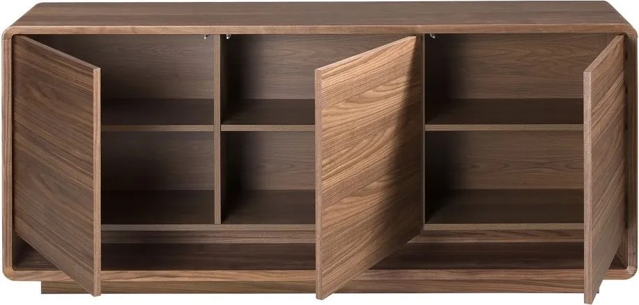 Comoda design LUX cu 3 usi Walnut