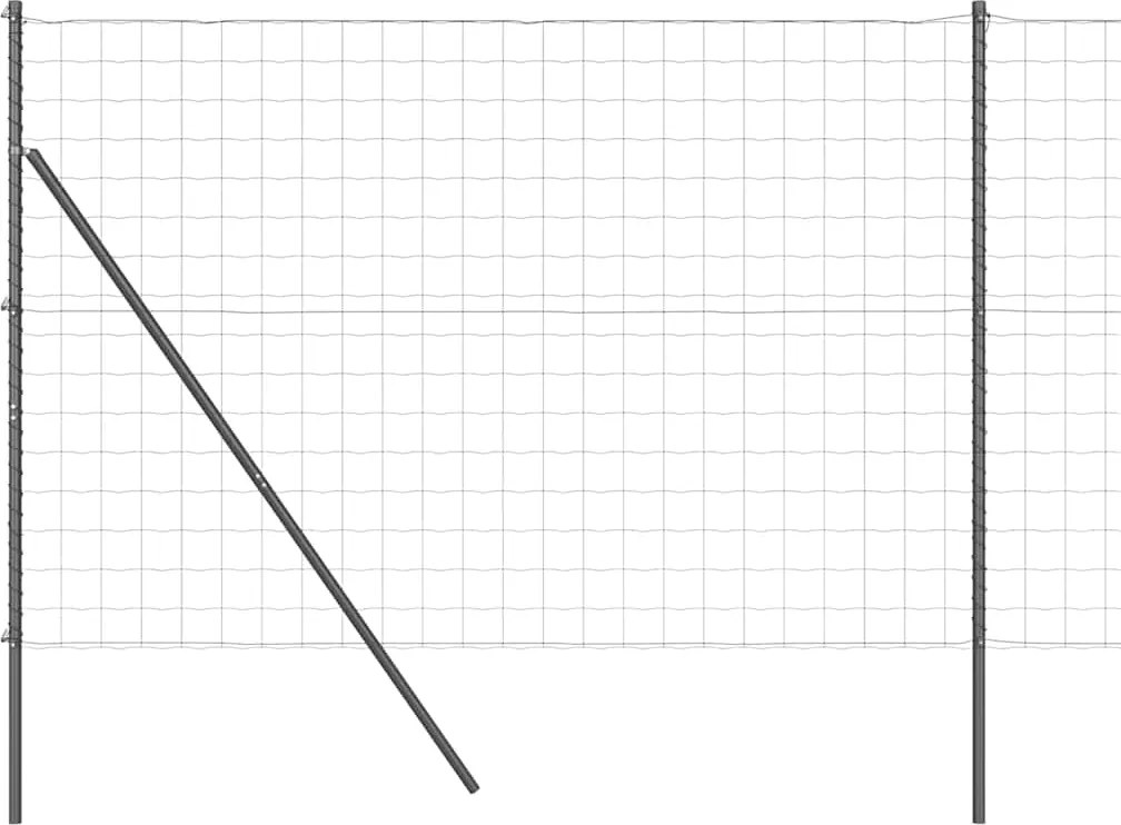 vidaXL Gard cu Stâlp Gri 1,5 x 10 m Oțel