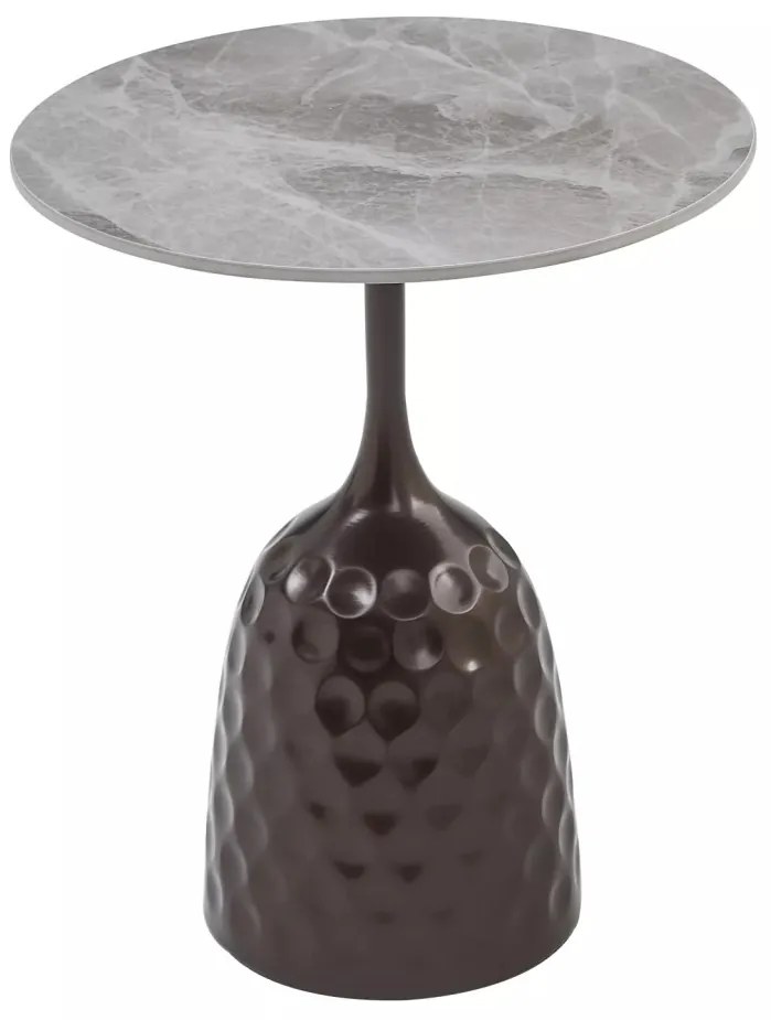 Masuta de cafea Mutti gri/maro antic ø50/h60 cm