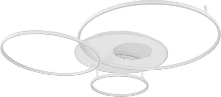 Lustra LED aplicata design circular INVERTINA alb