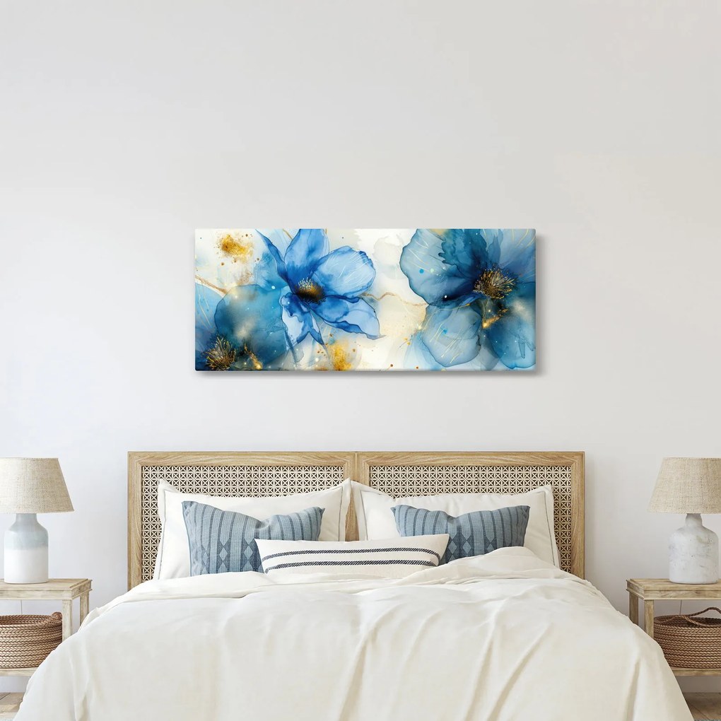 Tablou - Floral, pictură cu cerneală (120x50 cm)