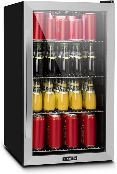 Klarstein BEERSAFE 4XL, frigider, pentru băuturi, 124 l, 0-10 ° C, sticlă, A +, oțel inoxidabil