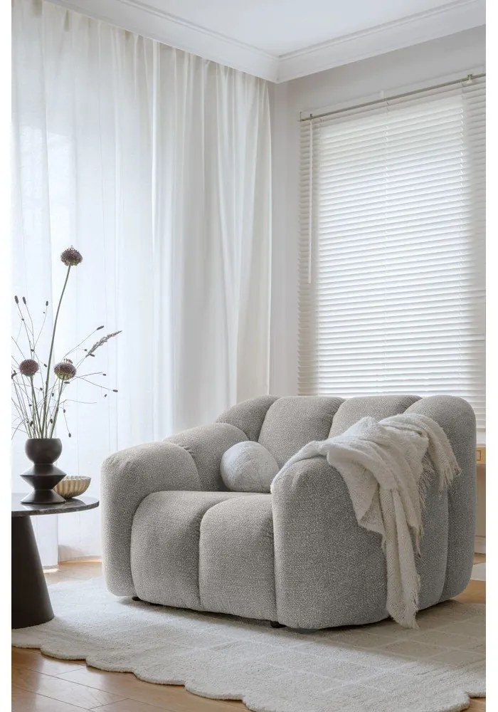 Fotoliu gri deschis Shell – Miuform