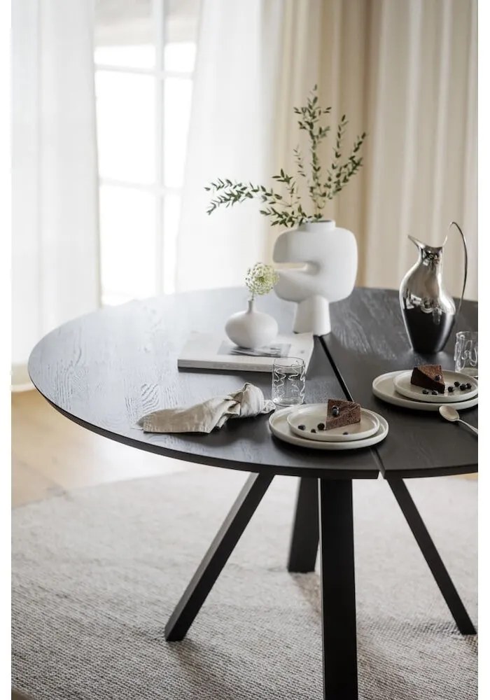 Masă de dining rotundă cu blat din lemn de stejar 150x150 cm Carradale - Rowico