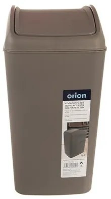 Coș gunoi Orion Waste capac rabatabil 10 l, maro, 10 l