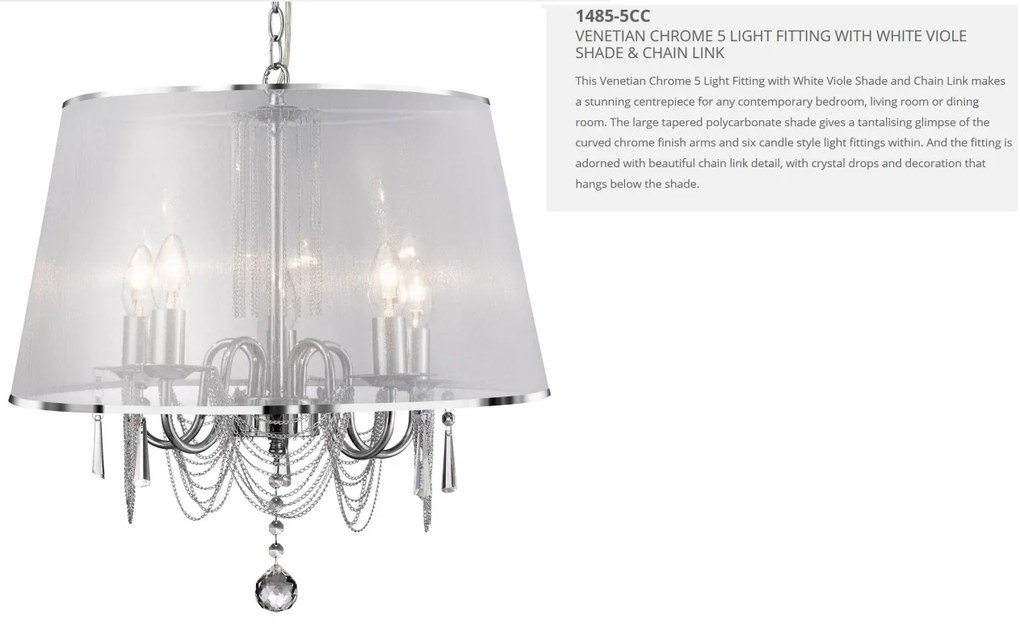 Lustra moderna design elegant Venetian 1485-5CC SRT