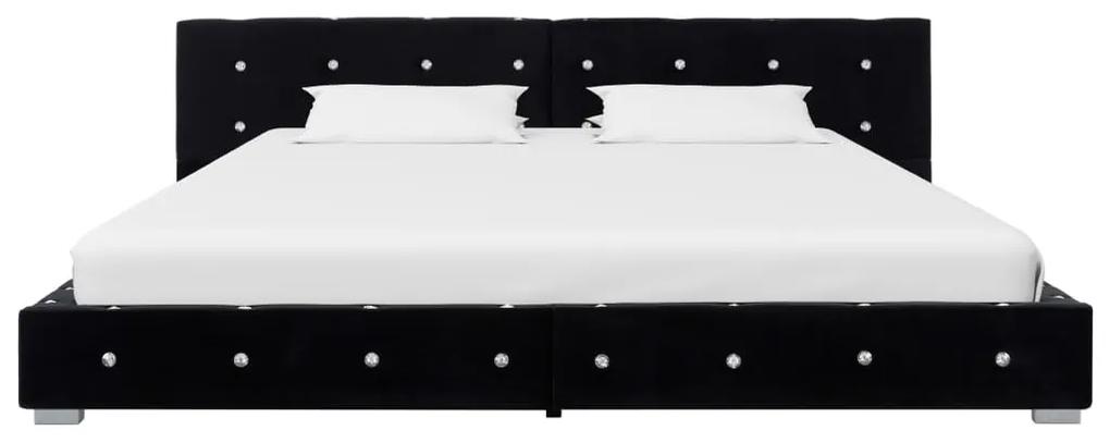 280385 vidaXL Cadru de pat, negru, 160 x 200 cm, catifea