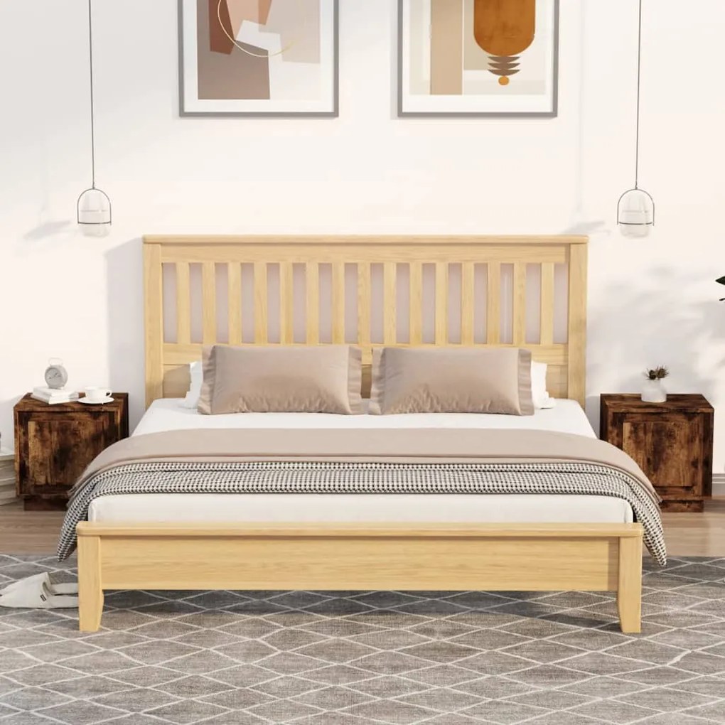 vidaXL Noptiere, 2 buc., stejar afumat, 44x35x45 cm, lemn prelucrat