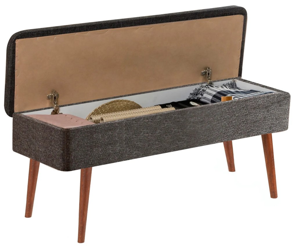 Set mobilier sufragerie Vlasta 2 (nuc + antracit) (pentru 6 persoane). 1073079
