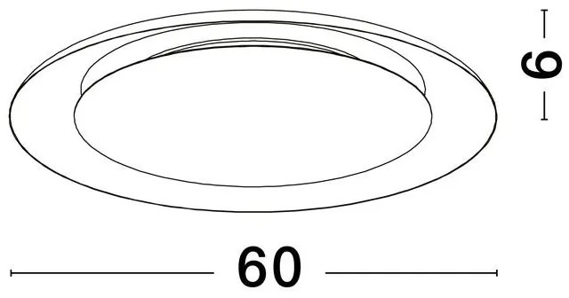 Plafoniera LED design modern EPOSI negru D-60cm