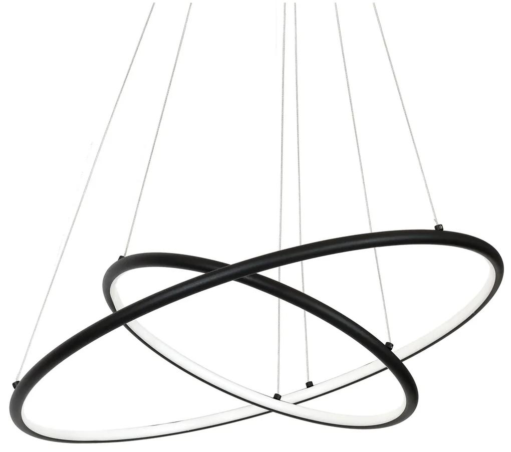 Lustra LED suspendata design modern ORION negru, 60cm