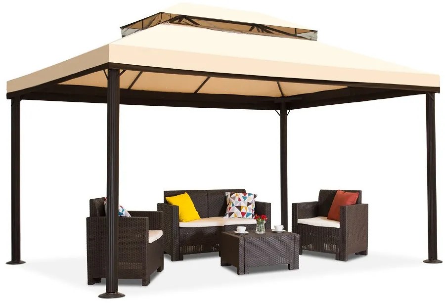Foișor de grădină Valencia 4x4 m Garden Point crem
