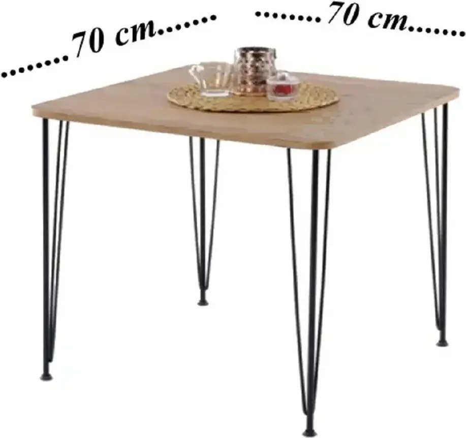 Masa bucatarie patrat texturata, Homs 70x70x75 cmA0046