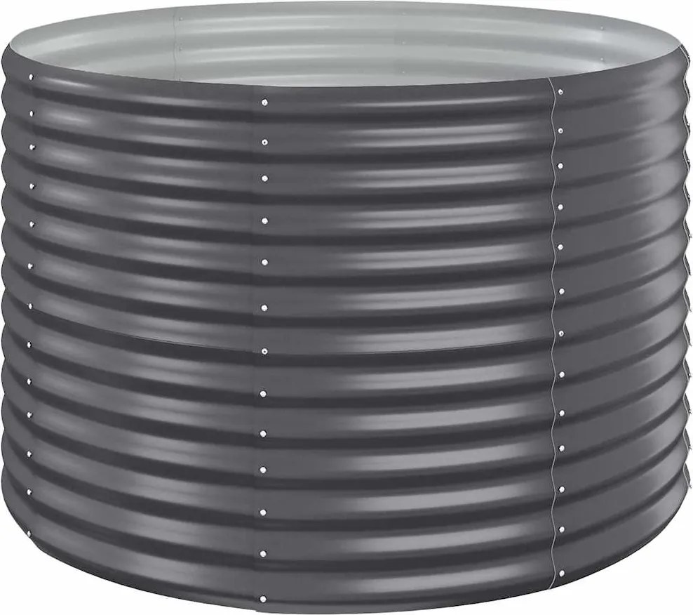 vidaXL Jardinieră, antracit, 100x100x68 cm, oțel galvanizat