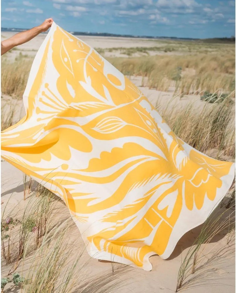 Pătură galbenă 165x200 cm Lino – noo.ma