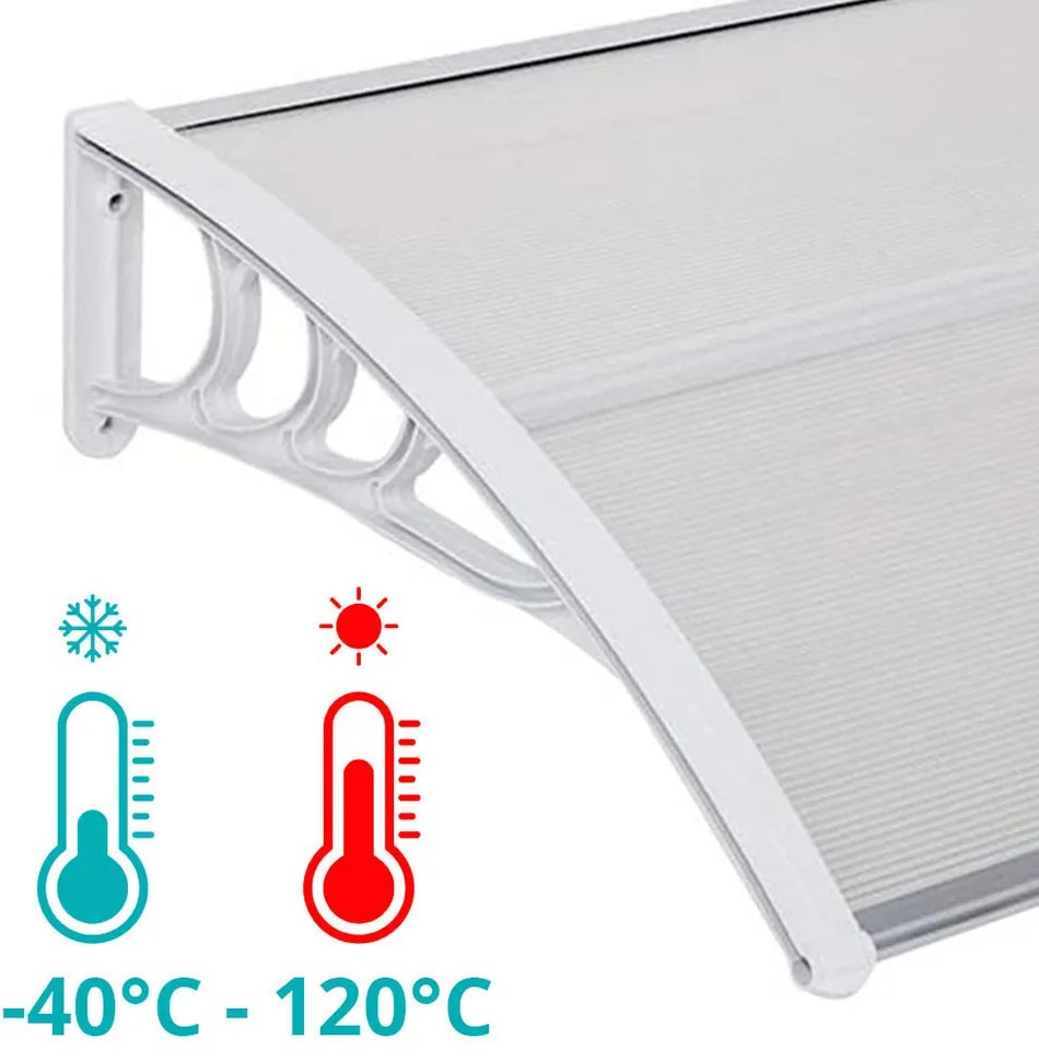 Marchiza copertina din policarbonat 240x90 cm-alb