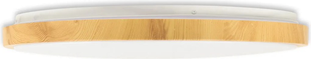 Plafoniera LED Erste Woody 45W 50cm, Design Modern Aspect Lemn, 3CCT 3000K-6000K, Corp Iluminat Elegant pentru Living, Dormitor, Eficienta 500mm