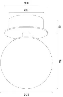 Aplica de perete sau tavan design modern Paloma 12cm